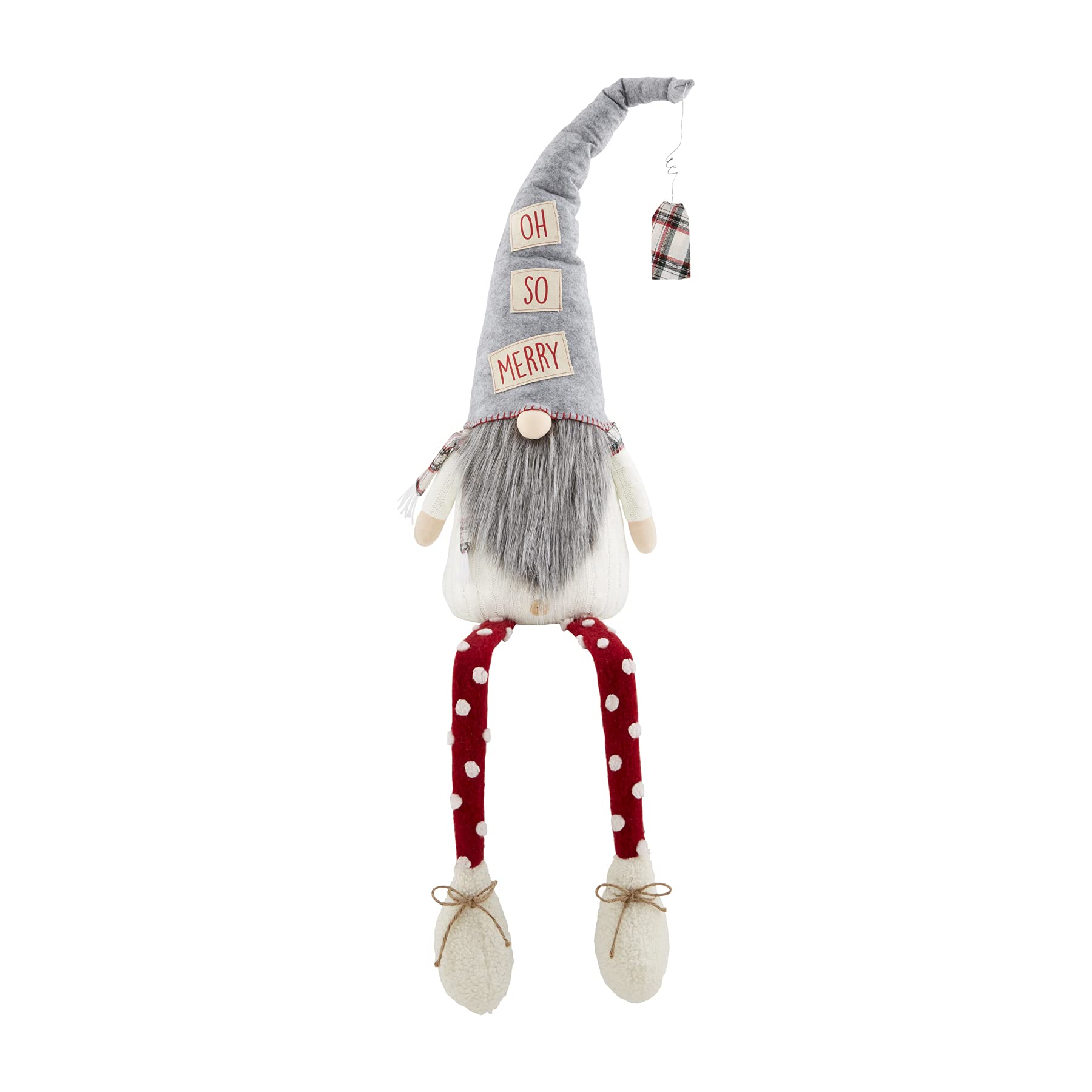 MUD PIE Christmas Extra Large Dangle Leg Gnome, Multi, 51