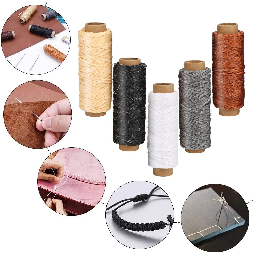 Leather Working Pony - Mini Stitching Pony for Leather, Leather Sewing Clamp,Leather Sewing Kits with Leather Needle and Thread, Thread Waxed for Leather Hand Stitching