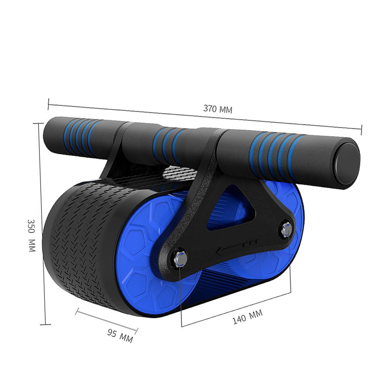 Didiseaon Ruota Addominali Fitness Automatica con Ritorno Trainer Addome Stabile per Esercizi Addominali Completi Attrezzo Palestra per Principianti e Professionisti Blu