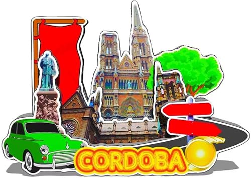 Miniatura 1 de Imán de Córdoba Argentina para nevera de madera 3D, monumentos de viaje, coleccionables, recuerdos, decoración hecha a mano -561