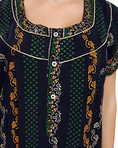 Image of AV2 Women's Cotton Printed Maxi Nighty