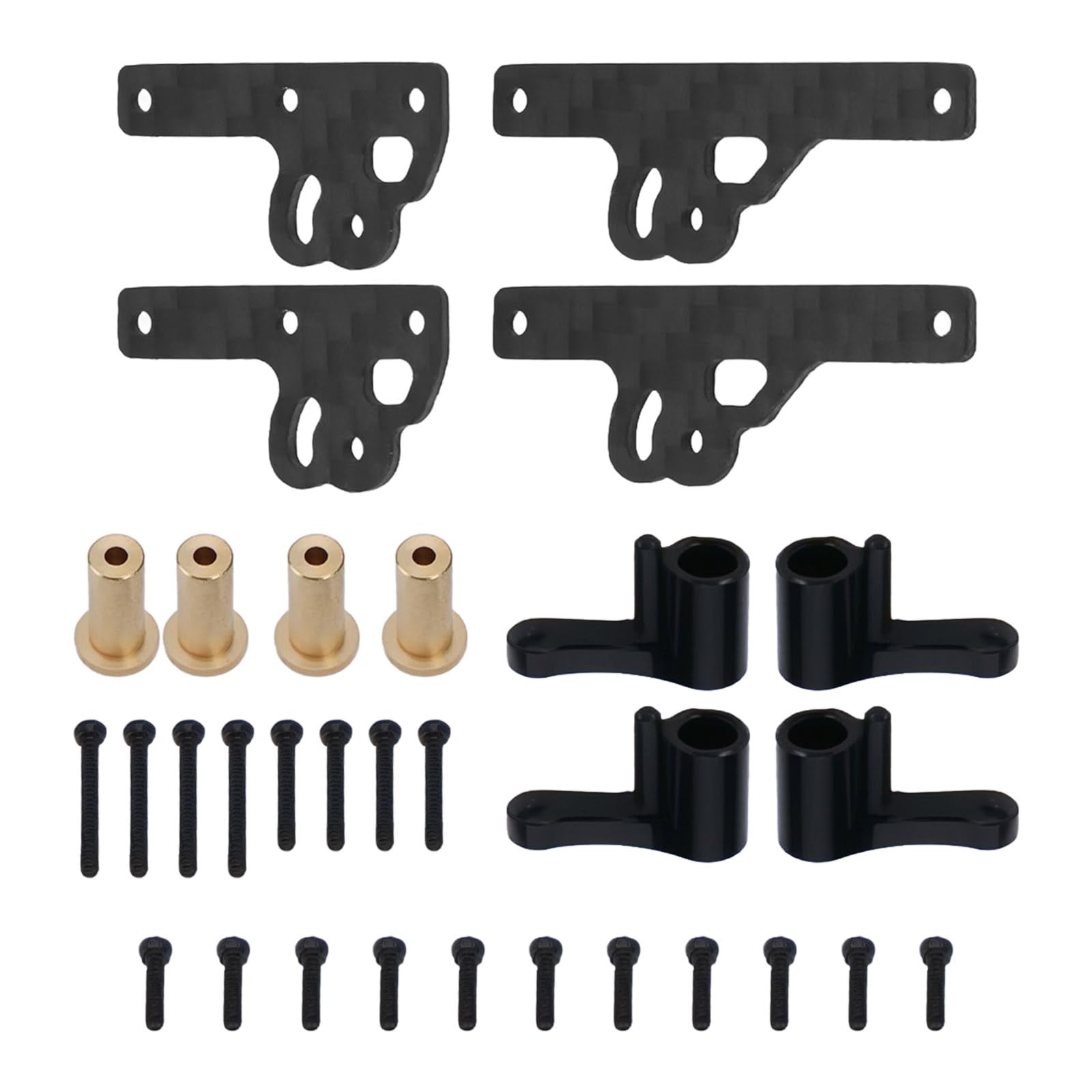 1 Set of Aluminum Shock Absorber Mount Holder Kit Compatible with INJORA SCX24 1/24 RC Crawler Shock Absorber Fixture Black