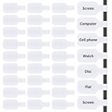 35 Pcs Cable Labels, Reusable Cord Labels Tags, Nylon Wire Label, Easy Write-On Charger Cord Label Tags for Organizing Electronics, Home, Office Cables, White