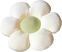 Vista 9 de Almohada en forma de flor, cojín de flores, almohada de lectura y almohada cómoda para el ocio, cojín de coche (amarillo/rosa, 15.7 x 15.7 in), 1