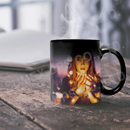 Miniatura 6 de MR.R 6 juegos de 11 oz sublimación en blanco negro mágico color cambiante de color mágico taza de cerámica con superficie brillante mate