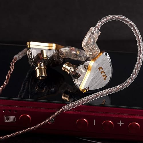 Miniatura 7 de CCA C12 en auriculares con monitor de oído 5BA 1DD híbridos HiFi IEM Auriculares con aislamiento de ruido auriculares estéreo con cable para músicos