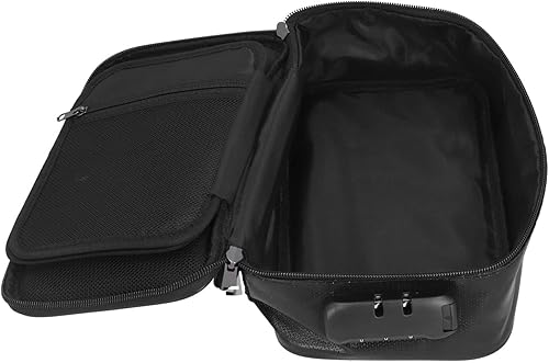 Miniatura 3 de Zerodis Caja de archivos ignífuga con cerradura, caja de almacenamiento de archivos, caja de archivos portátil, gabinete de archivos para oficina en