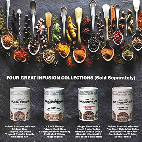 Liquor Quik Infusion Kit | Diy Cocktail Mixes | Make Your Own Unique Infused Alcohol With 5 Infuser Making Flavors | Bourbon Whiskey | Rum | Tequila | Vodka | Gin | Bartender Gifts For Men And Women #TOP7