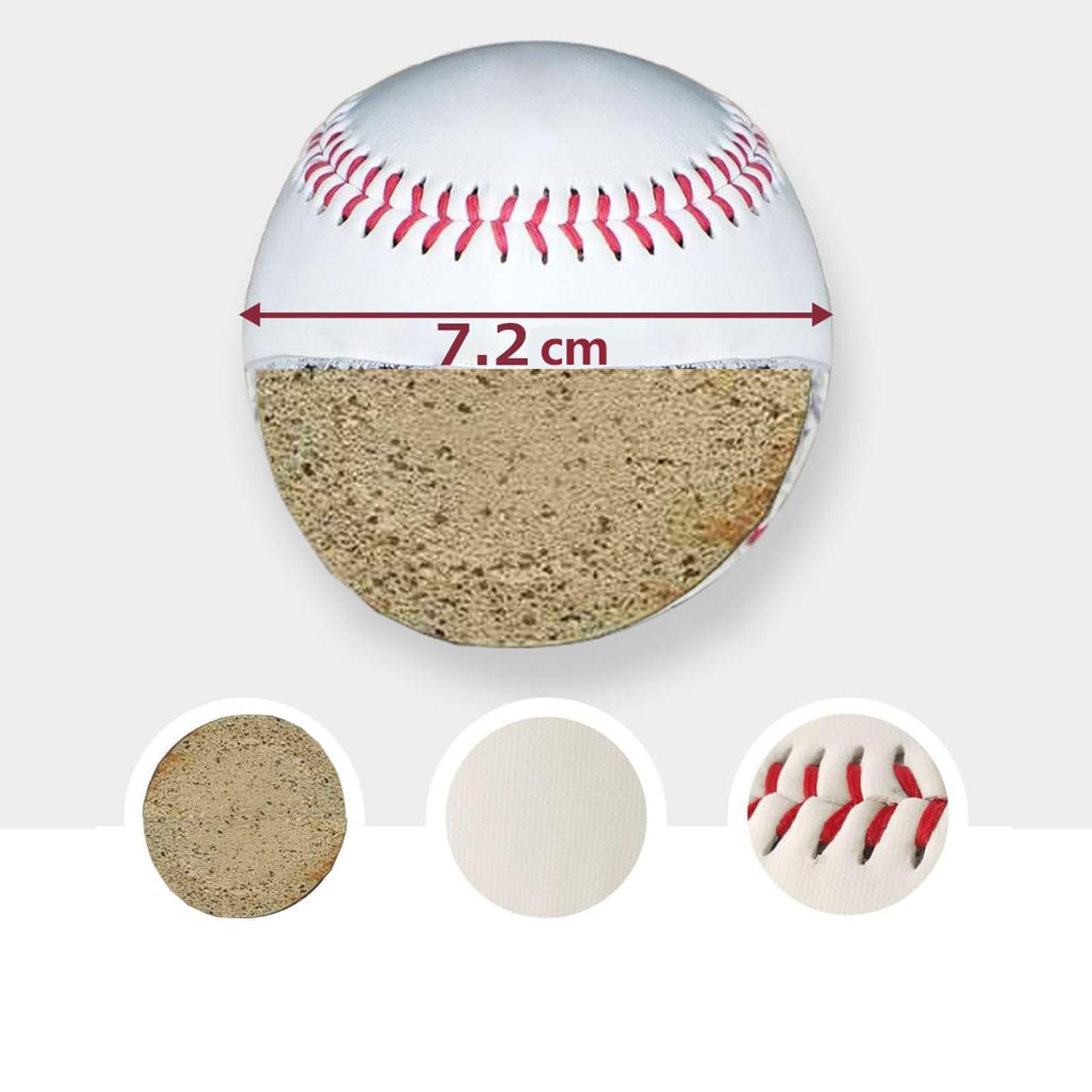 Pelotas de béisbol luminosas de 9 pulgadas que brillan en la oscuridad para práctica nocturna