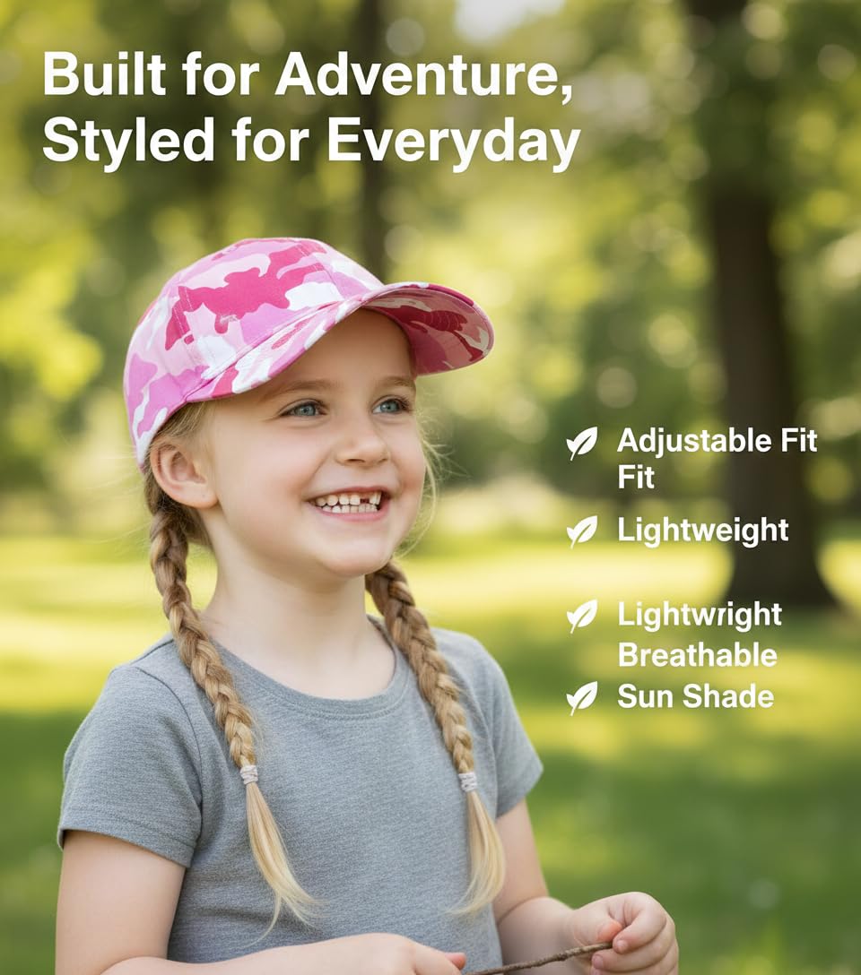 A2Z 4 Kids Dziewczęca czapka z daszkiem czapka z daszkiem trucker ochrona przeciwsłoneczna jednolity kolor oddychająca tkanina wygodne dopasowanie do codziennego noszenia lekkie sportowe nakrycia