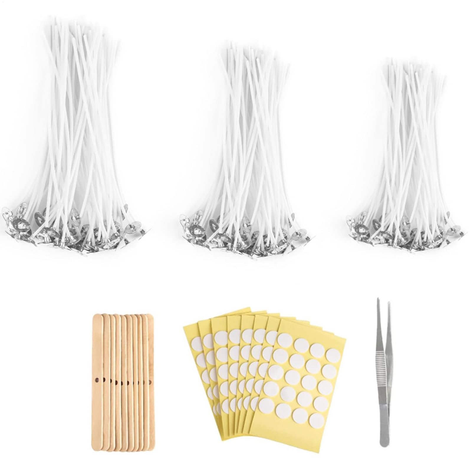 Kit de mèches de bougies en coton tressé et fournitures de cire