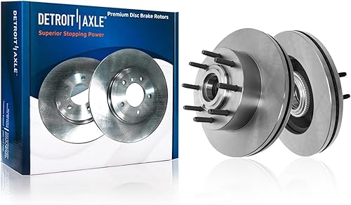 Miniatura 416 de Detroit Axle - Rotores de disco delantero de 10.827 in + pinza de freno lateral del pasajero de repuesto para Toyota RAV4 Prius V Lexus HS250H Scion