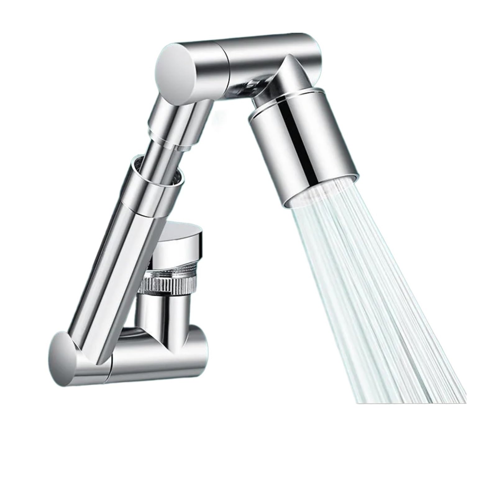 Ewsdsfs Women's Spanner Retractable Universal 1440 °Swivel Robotic Arm Swivel Extension Faucet Aerator Kitchen Sink Faucet Extender 2 Water Flow Mode(Spanner)