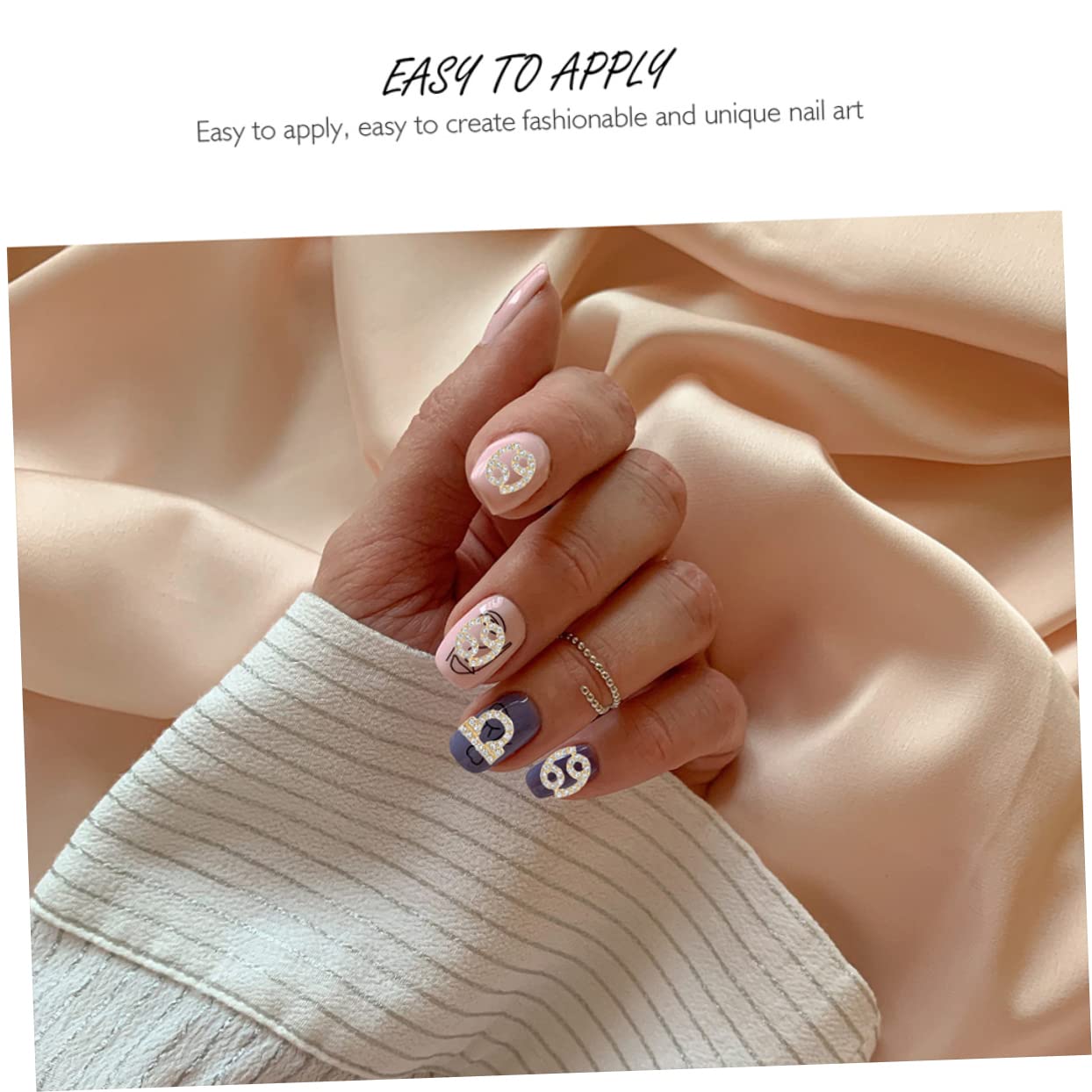 4 Set Charm Per Unghie Con Luccicanti Decorazioni Per Nail Art Design Unico E Creativo Per Unghie Naturali E Adatti Per Manicure Te E Regali Per Amiche Pezzi * 4