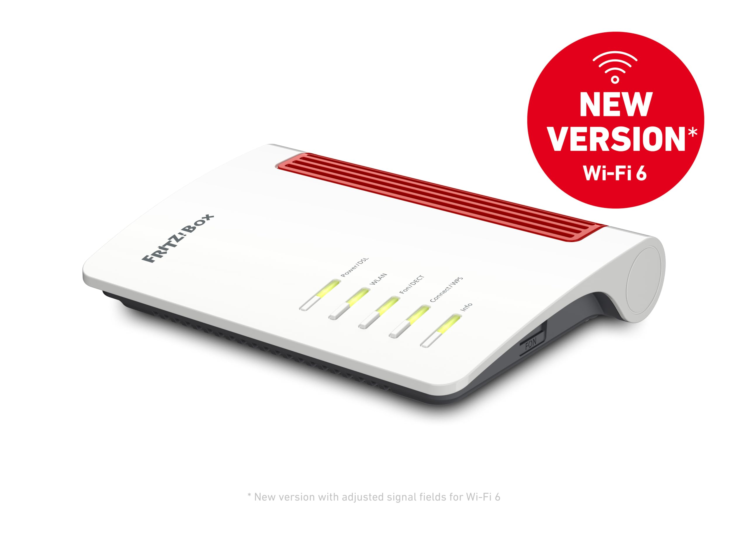 AVM FRITZ!Box 7530 Ax Edition International, Modem Router Wi-Fi 6 Dual Band Fino A 2.400 Mbit, S, Adsl, Vdls Fino A 300 Mbit, S, Mesh, Base Dect, Media Server, Interfaccia In Italiano, Bianco