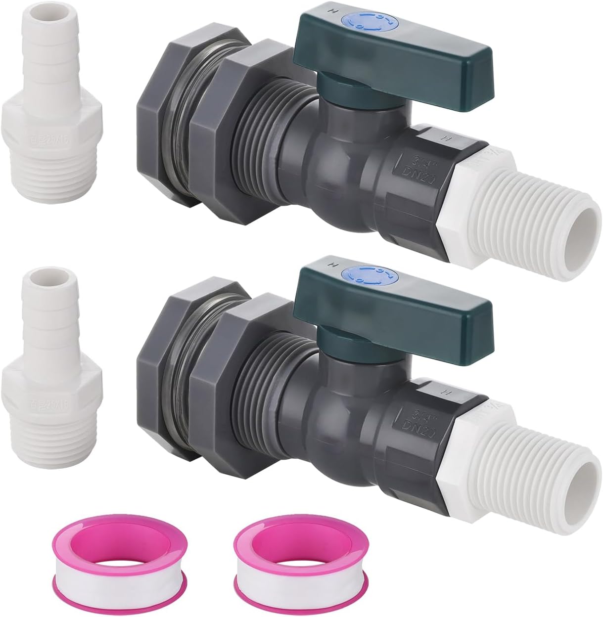 PVC Rain Barrel Spigot Kit, 3/4" Rain Barrel Diverter Kit