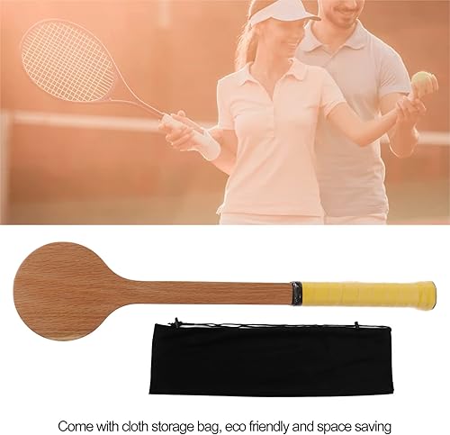 Miniatura 5 de Puntero de tenis, raqueta de tenis dulce de madera para niños y adultos, entrenamiento de práctica de swing de tenis (bolsa de almacenamiento