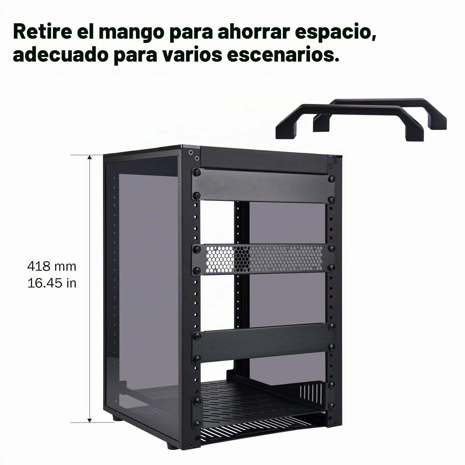 GeeekPi - Gabinete para servidores de 8U, DeskPi RackMate T1 Plus, rack de red de 10 pulgadas para servidores, red, equipo A/V, 10.23 pulgadas de profundidad (negro)