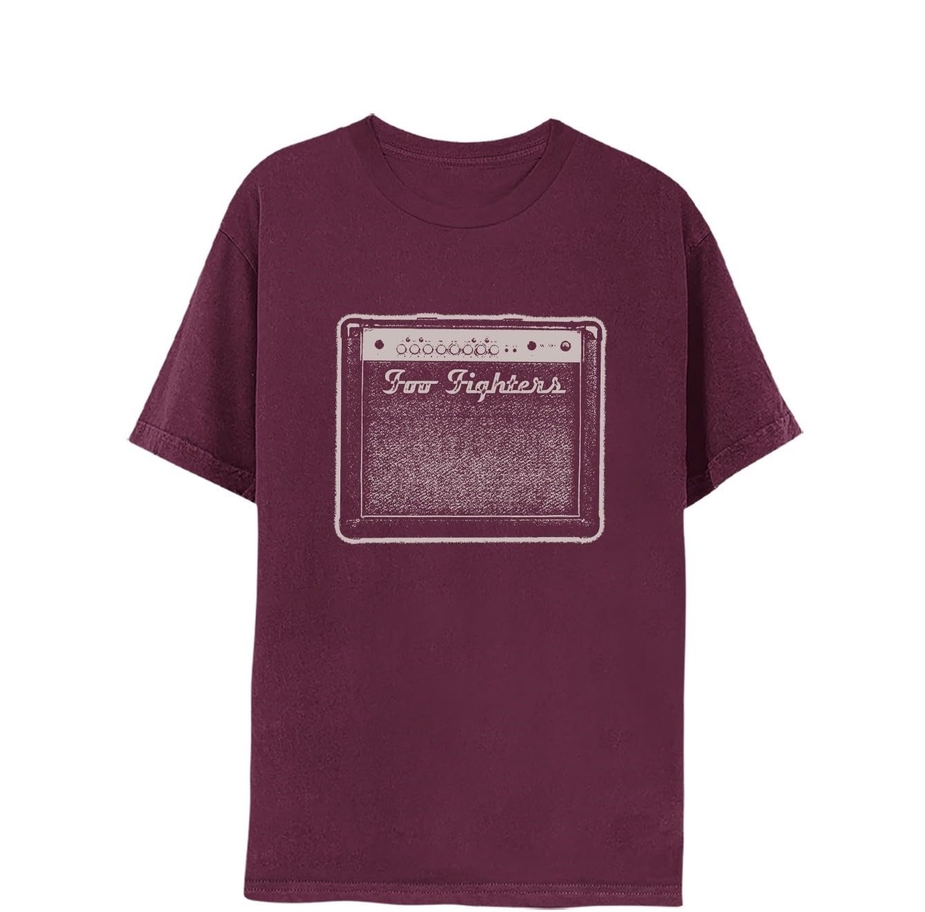 Foo Fighters Unisex Maroon Official Merch Amp Tee, S