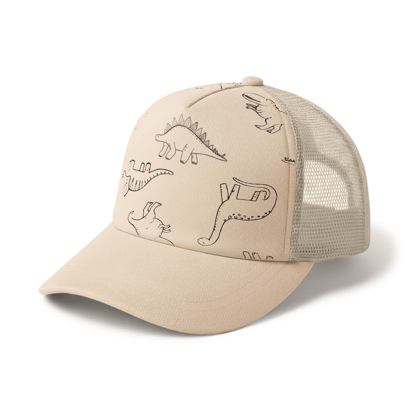 DRESHOW Toddler Baseball Cap Baby Sun Hat Cute Dinosaur Patterned Caps Unisex Baby Trucker Hats Infant Toddler Kid Hats for Boys Girls