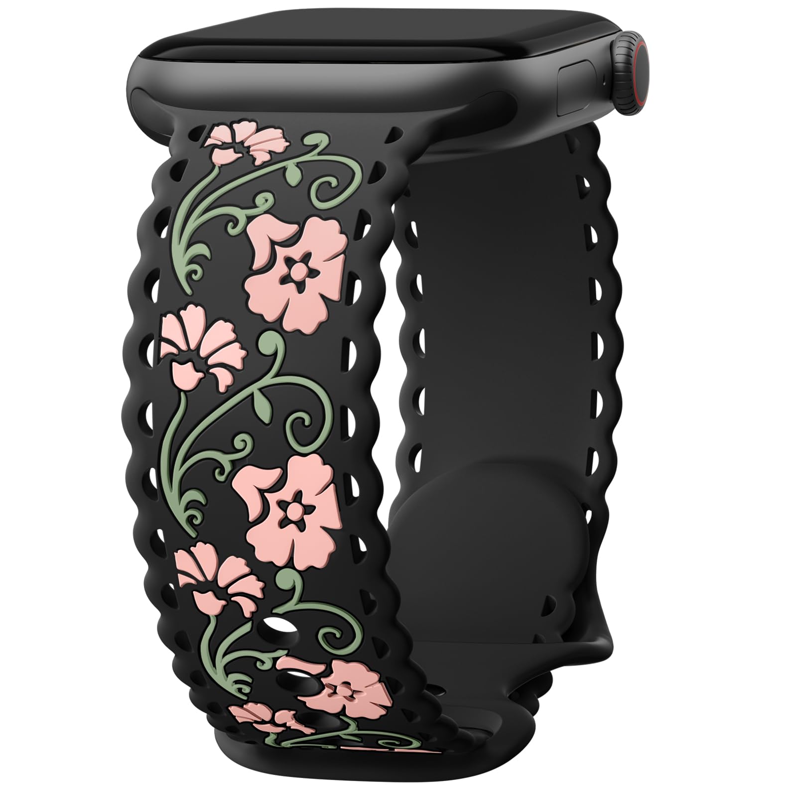 SNBLK Thin Silicone Band Compatible with Apple Watch Bands for Women 40mm 41mm 42mm 44mm 45mm 46mm 49mm