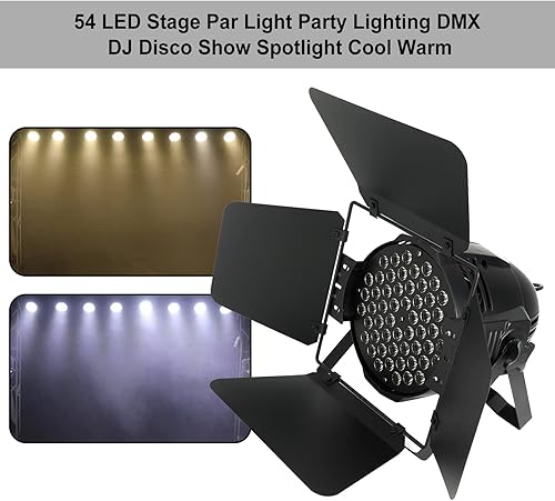 Miniatura 5 de 54 luces LED para escenarios, iluminación para fiestas, DMX DJ Disco Show Spotlight Cool Warm para estudios de fotografía, escenarios, barras de
