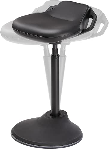 SONGMICS Ergonomic Wobble Stool, Height Adjustable Standing Desk Stool 23.6-33.3