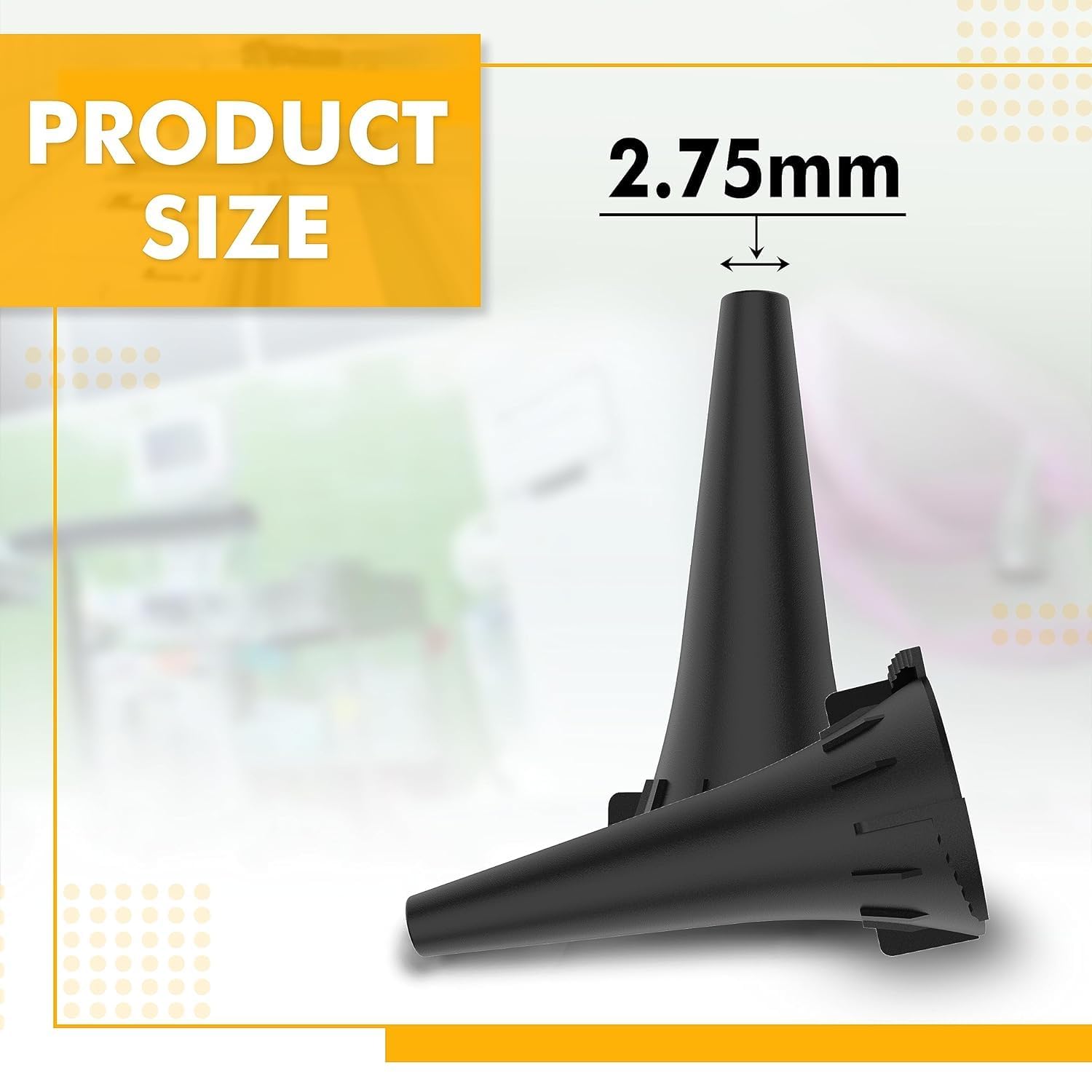 Espéculo de oreja desechable de 2,75 mm para otoscopios W-e-l-c-h compatible con todos los otoscopios de espéculos de otoscopio universal W-E-L-c-h-A-l-y-n (2,75 mm, 500 unidades)