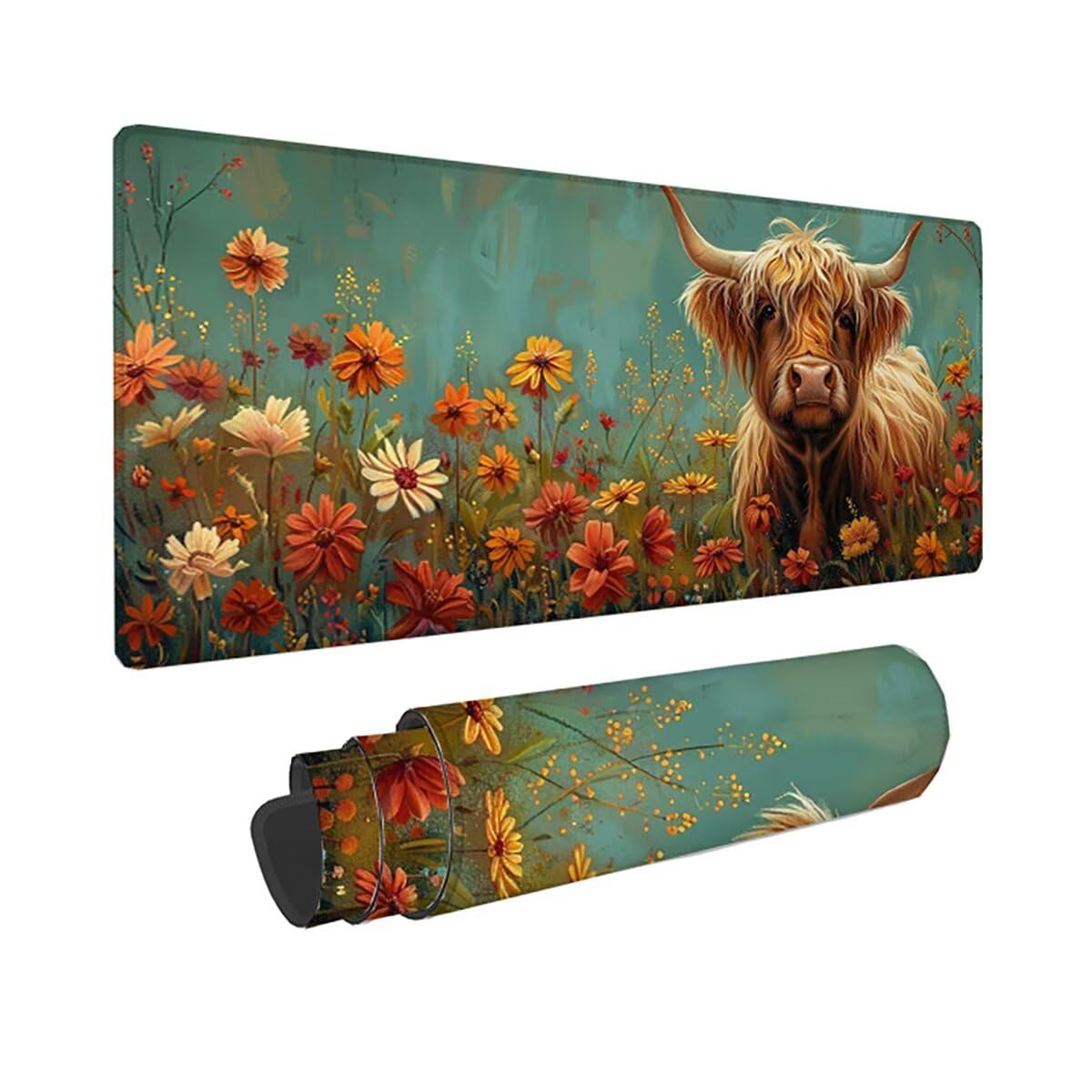 Podkładka pod mysz do gier, 1200 x 600 x 3 mm, XXL, duża, antypoślizgowa wodoodporna, rozszerzona długa klawiatura podkładka pod mysz, akcesoria biurowe, do gier, komputera, komputera zwierzęcego