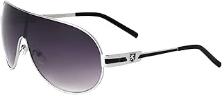 Khan Indy - One Piece Shield Sunglasses (Smoke Silver Black)