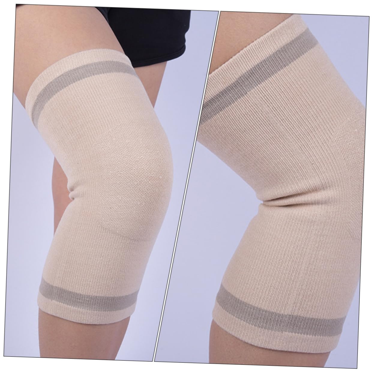 VICASKY 2pcs Breathable Knitted Knee Pads for Sports Comfortable Knee Support for Running Cycling Hiking and Fitness Durable Protective Covers for Men and Women