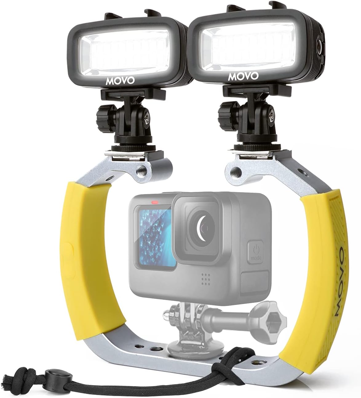 DiveRig3 Diving Rig Bundle with 2 Waterproof LED Lights - Compatible with GoPro HERO3-HERO8 and DJI Osmo Action Cam - Scuba Accessories