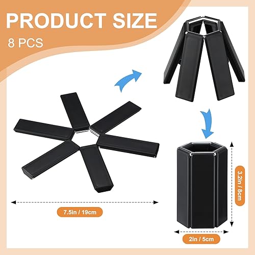 Miniatura 2 de 8 almohadillas creativas plegables de aislamiento térmico de 75 pulgadas alfombrillas plegables antideslizantes aislantes de calor soportes