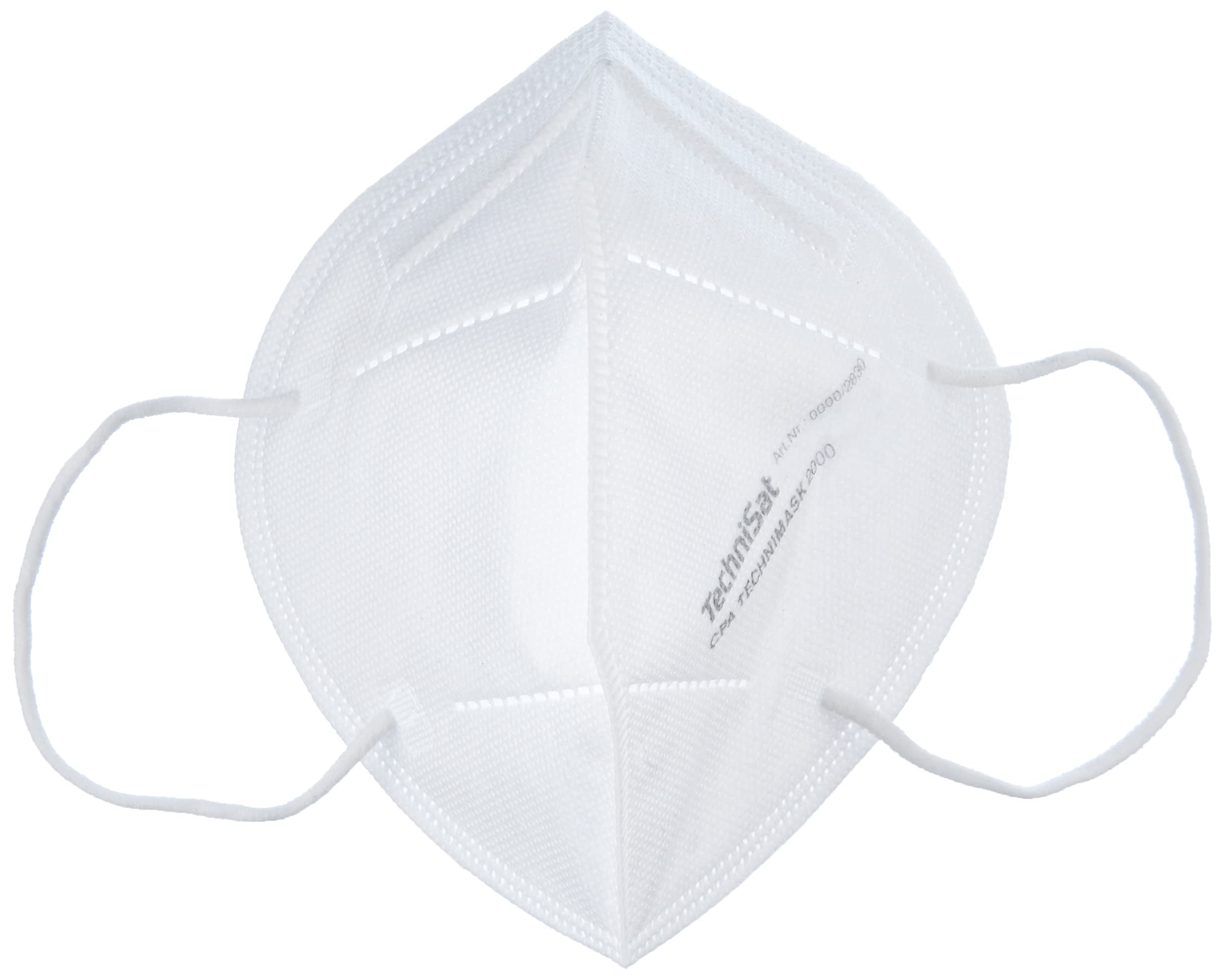 TechniSat TECHNIMASK 2000 CPA (zakrycie ust i nosa, 5-warstwowa maska jednorazowa z wysokiej jakości włókniny/maski na twarz Made in Germany)