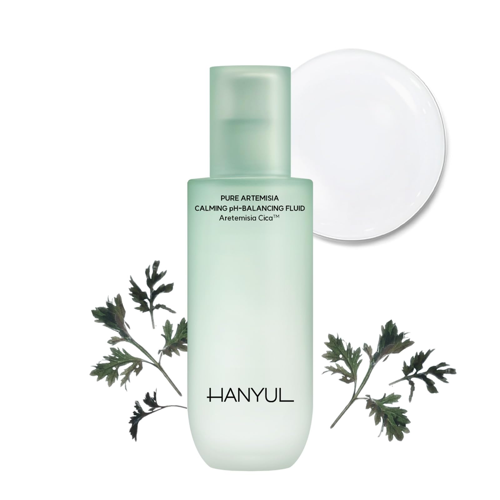 HANYUL Pure Artemisia (Mugwort) Hydrating Calming Fluid | Lightweight Lotion for Deep Moisturizing & Soothing, Serum-Like Instant Effect, Vegan Certified, Korean Skincare, 4.23 Fl Oz