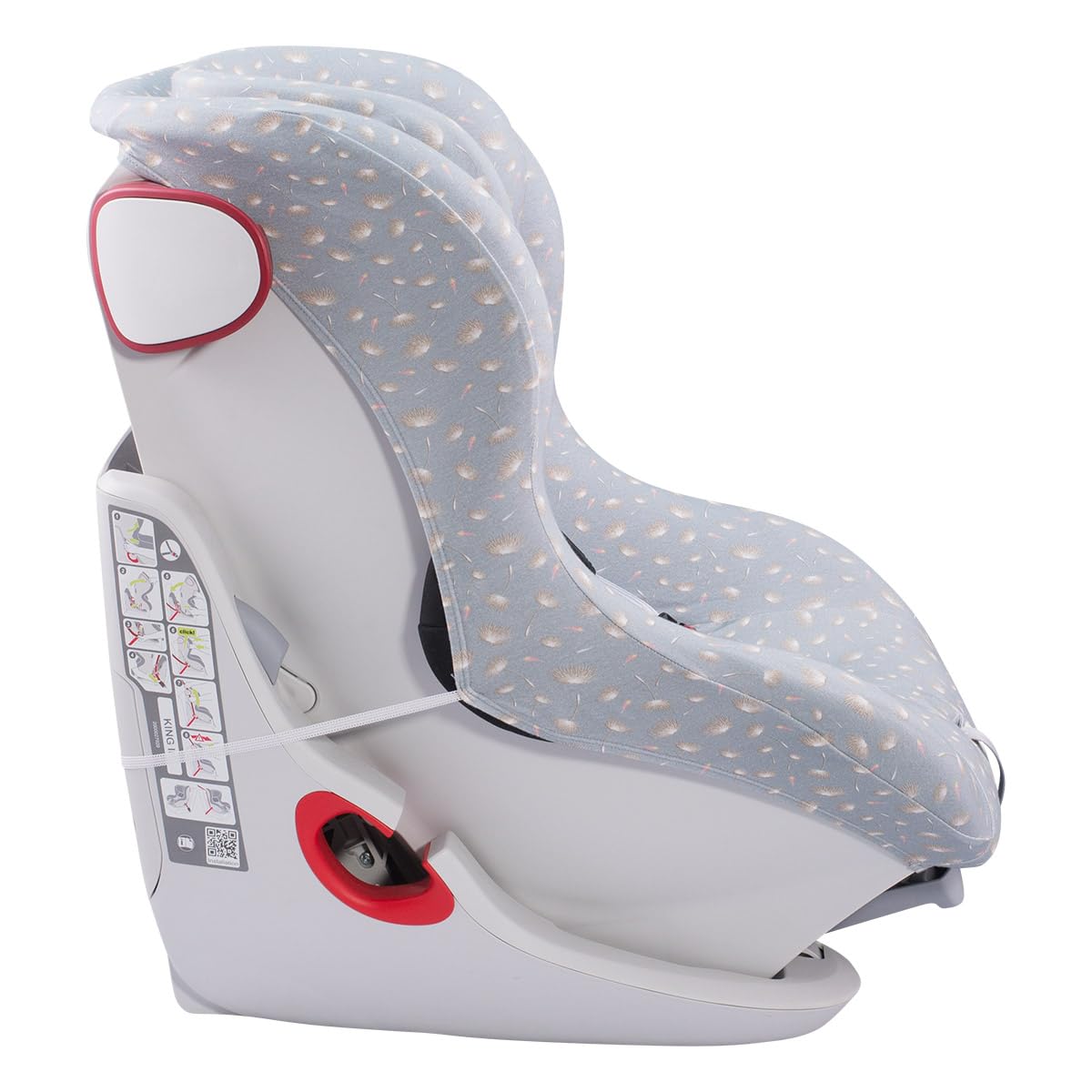 JYOKO KIDS Fodera per riduttore seggiolino auto in cotone Compatibile con Romer King II, Trifix y Casualplay Bicare (Crabby)