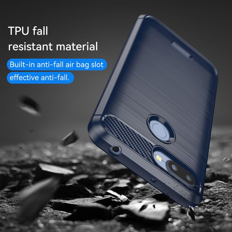 Image of Hybrid Carbon Fiber Back Case for Redmi 6 / Redmi 6A (Blue)