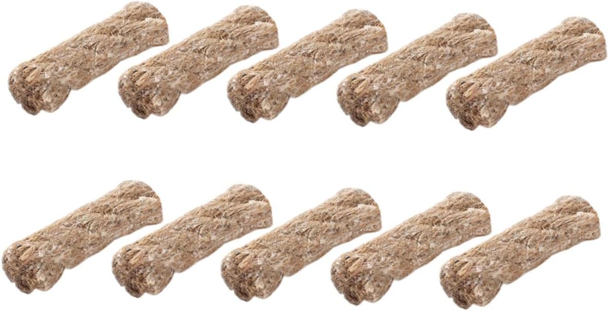 YARNOW 20pcs Light Brown Fire Starter Rope for Camping Hiking BBQ and Emergency Use Compact and Easy to Carry for Instant Combustion