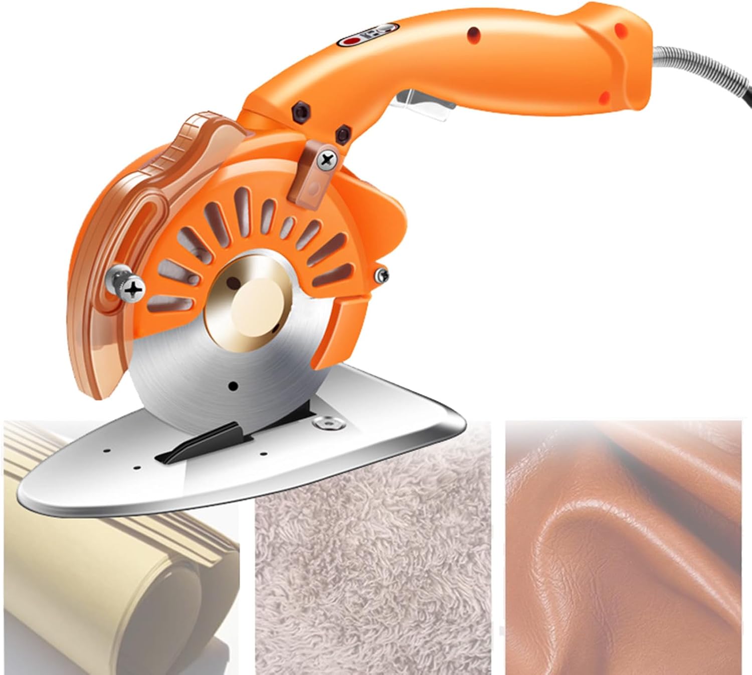 Rotary Fabric Cutter Multi-Layer Electric Fabric Scissors with 4/4.5cm Max Trimming Thickness, 4-Speed Speed Adjustment for Carpet, Leather, Felt,4.5cm (4cm)