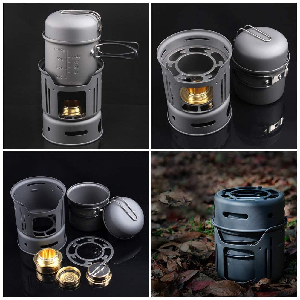 Amazon | クッカーセット アルコールストーブ キャンプ用食器 調理