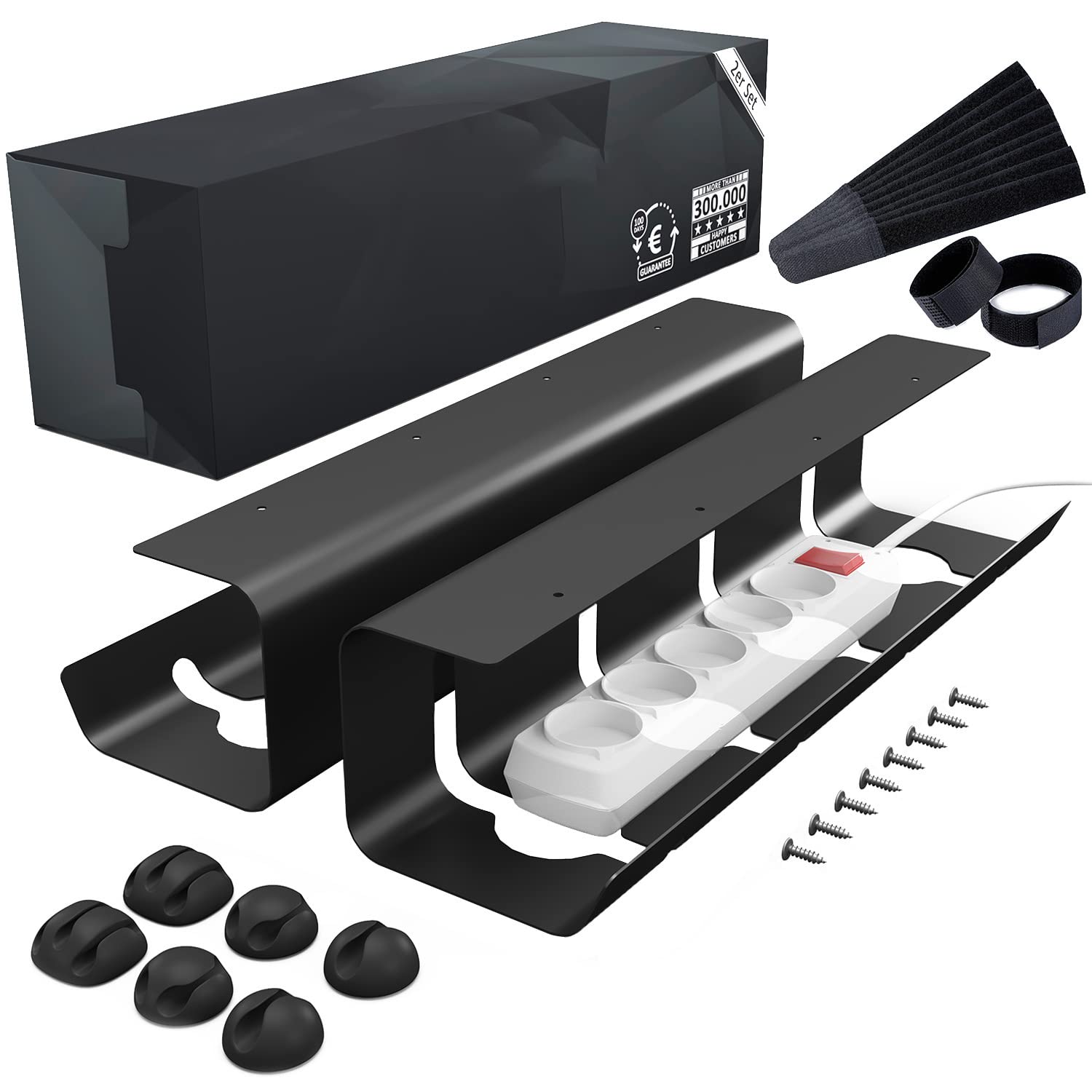 Buy Stilemo Under Desk Cable Management Tray, 2 Pack UltraSturdy