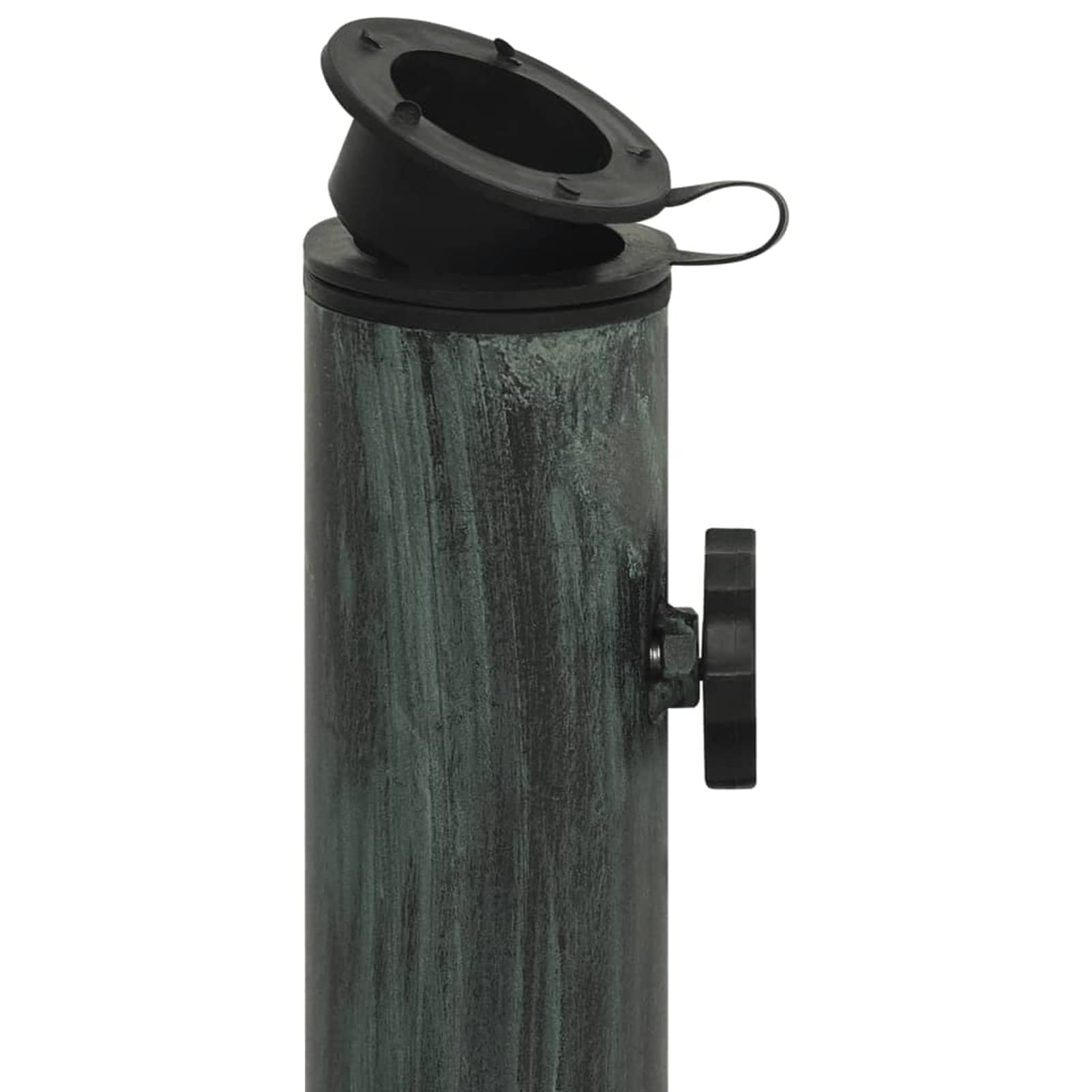 ZEYUAN Socle de Parasol Vert 44x44x31 cm Fonte,Pied De Parasol,Pied De Parasol Lourd,Pied De Parasol sur roulettes