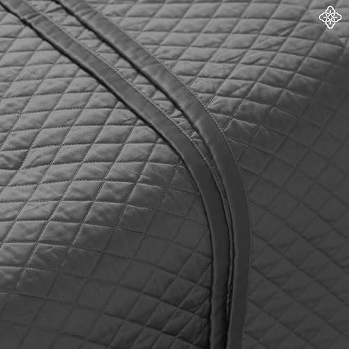 Miniatura 5 de BIOWEAVES Colcha de algodón 100% orgánico, tamaño individual, colchas acolchadas con costuras de diamante, juego de colcha de gran tamaño para todas