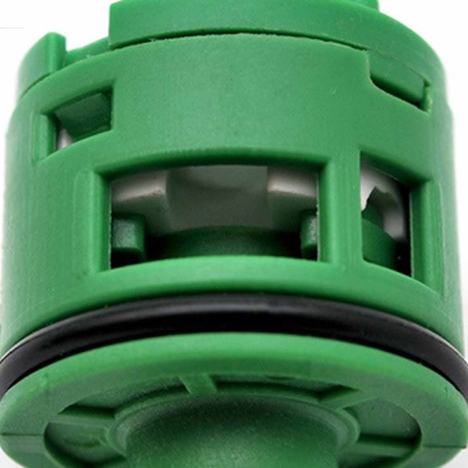 Cartucho de cerámica de 35 mm y 40 mm de repuesto para grifos de cocina y baño, ahorro de agua, 4 vías de largo, color azul, repuesto de válvula de grifo