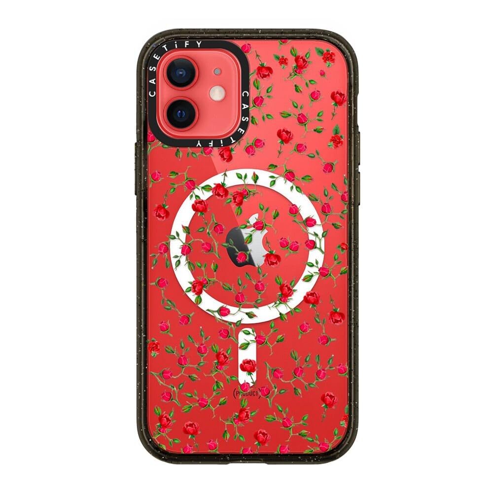 CASETiFY Impact Magsafe - Custodia protettiva per iPhone 12, 4 test di caduta di qualità militare/2,5 m, protezione anticaduta, colore: Nero trasparente