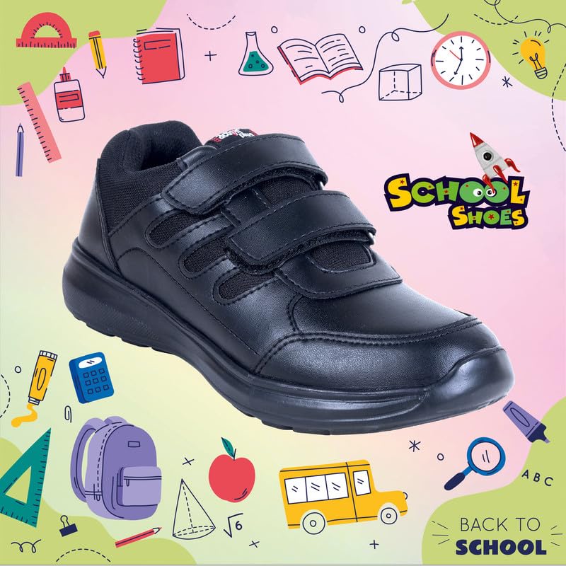 Image of ACTION School Shoes for Boys & Girls - Eva Sole Ultra Lightweight, Extra Cushion Footbed, Durable, Long-Lasting, Anti-Germ Technology for Odour-Free Comfort, Men's Size 11 UK Also Available