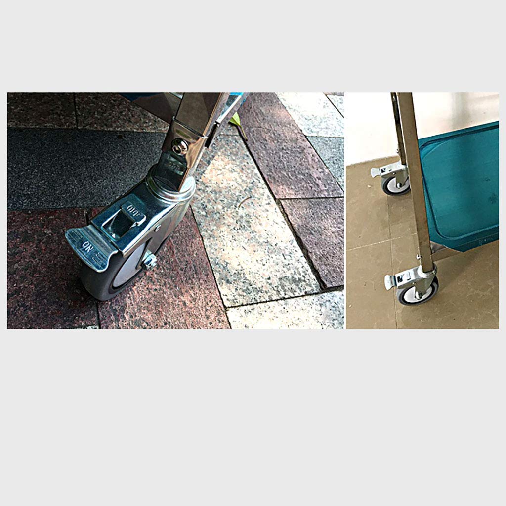 Carrello da cucina mobile a 3 livelli in acciaio inox, per sala da pranzo e conservazione, carrello moderno per alimenti e bevande, per uso domestico, ristorante e hotel