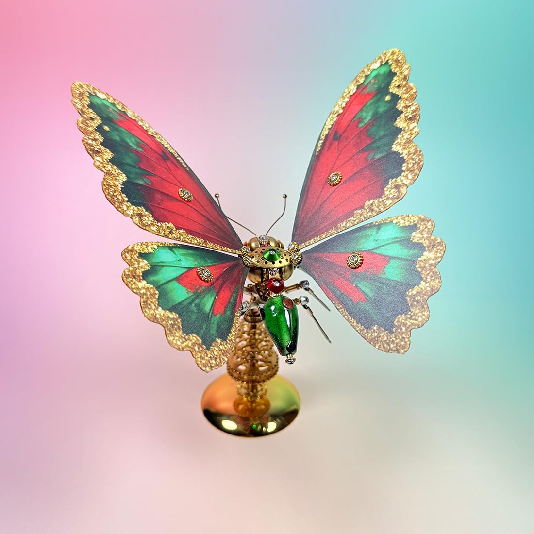 Kit 3D para mariposa mecánica de metal steampunk (más de 200 piezas)