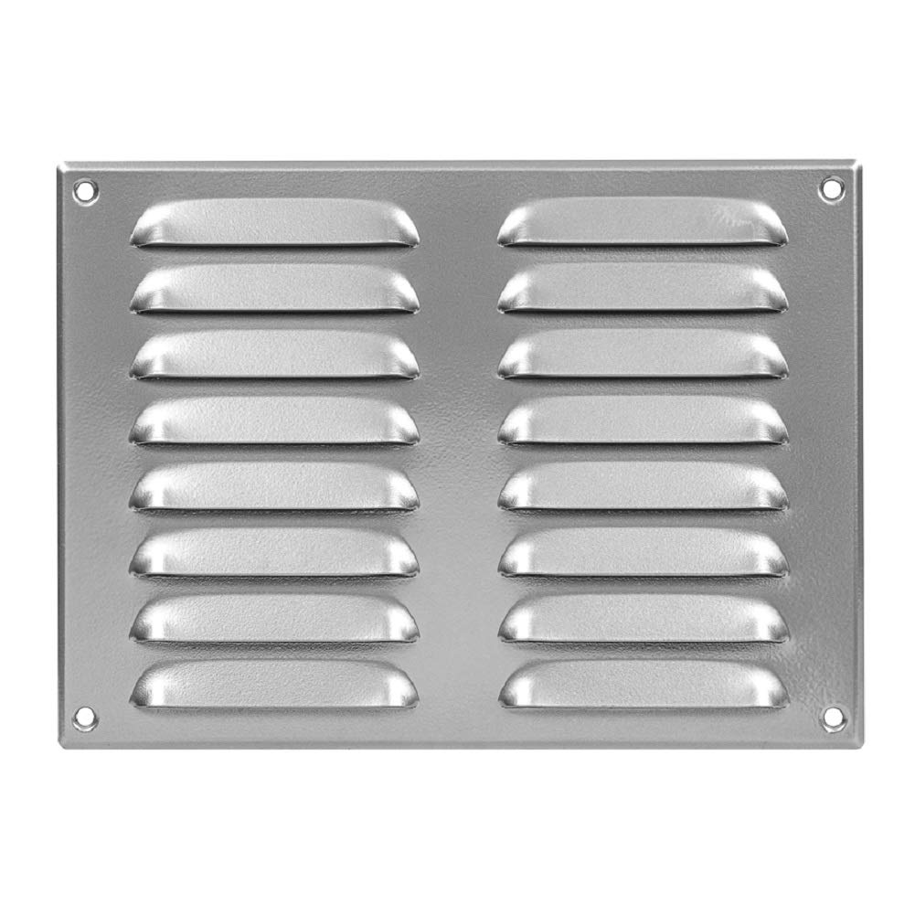 Silver Metal Air Vent Grille 260mm X 190mm With Fly Screen from B&Q