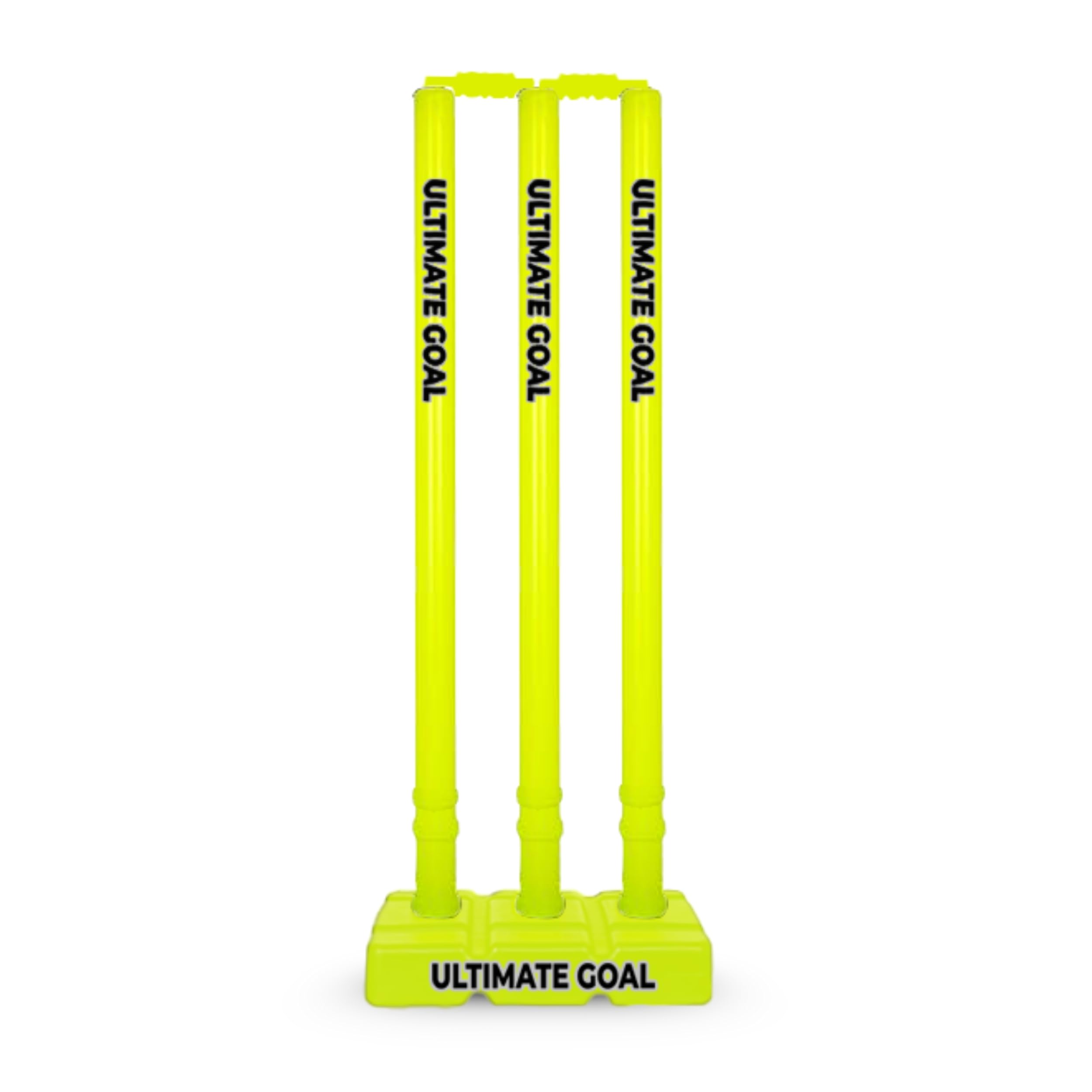 UG Sports Strong Plastic Cricket Stumps Set with Base & Bails | Durable, Portable & Ideal Wickets for Practice, Match, and Training (Green)